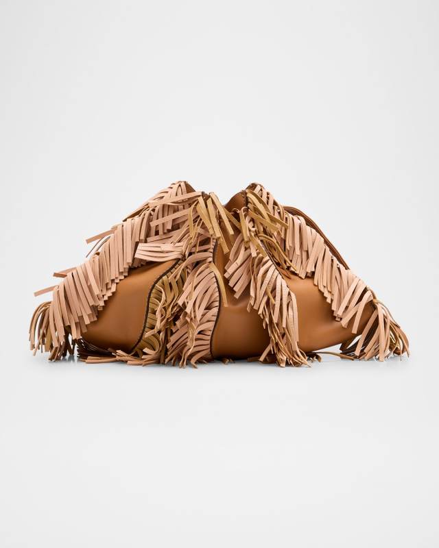 Adria Mini Fringe Pleated Wave Crossbody Bag